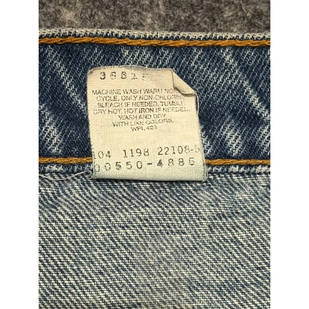 Vintage Levis 550 Relaxed Fit Tapered Leg Blue Jeans Mens 32x30 1998 Mexico